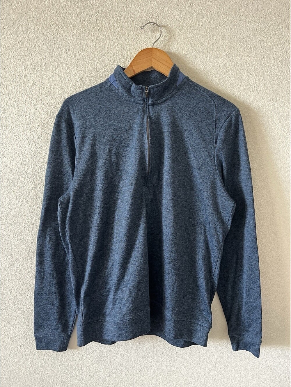 Johnnie-O Heather Blue Quarter Zip Pullover Sweater M⁠